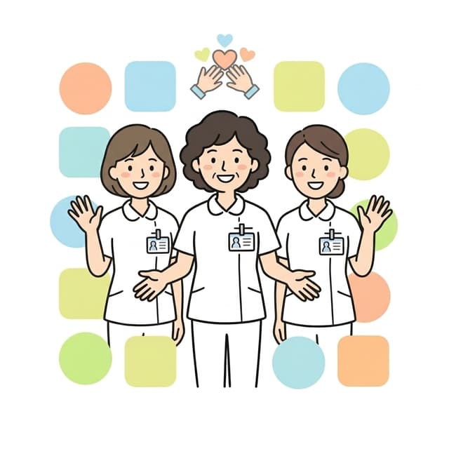 重度訪問介護スタッフが利用者様に温かく寄り添うイメージイラスト